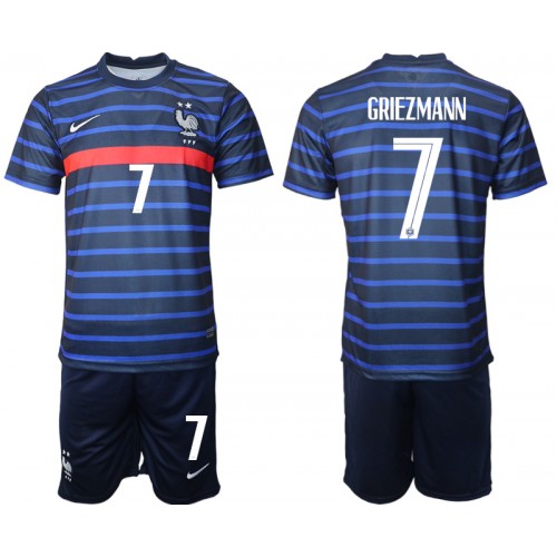 Francuska Dres Antoine Griezmann 7 Dječji Domaći Euro 2020 Kratkih Rukava Francuska Dres Antoine Griezmann 7 Dječji Domaći Euro 2020 Kratkih Rukava